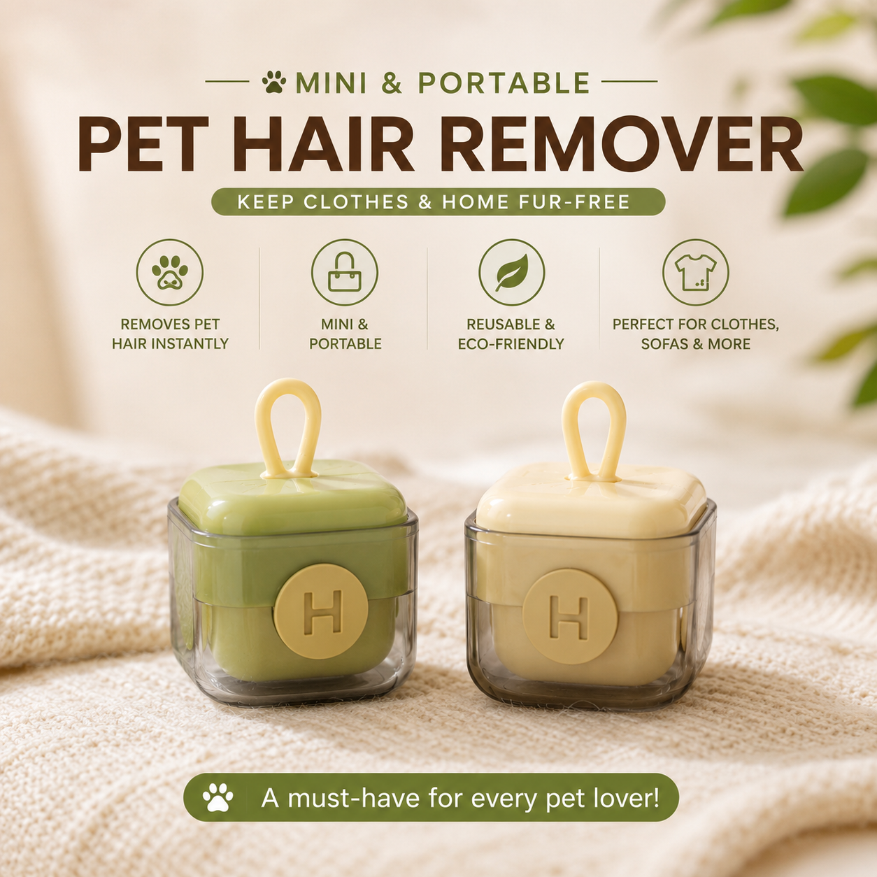 Mini Reusable Pet Hair Remover